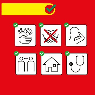 Plakat des BAG mit Massnahmen zur verminderten Verbreitung des Coronavirus